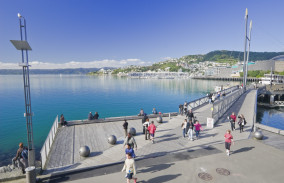 Wellington Harbour With People 1