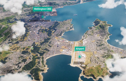 map airport to wellington cbd